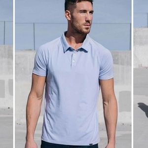 Men’s Polo, Heather Purple, Barbell